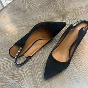 Sarto by Franco Sarto Dynasty black suede slingbacks